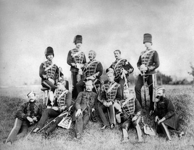 Eine Gruppe britischer Armeeoffiziere, ca. 1870-90 von English Photographer